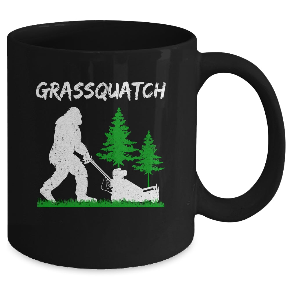 Funny Bigfoot Lawn Mowing Grassquatch Lawn Mower Men Women Mug | siriusteestore