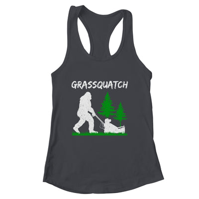 Funny Bigfoot Lawn Mowing Grassquatch Lawn Mower Men Women Shirt & Tank Top | siriusteestore