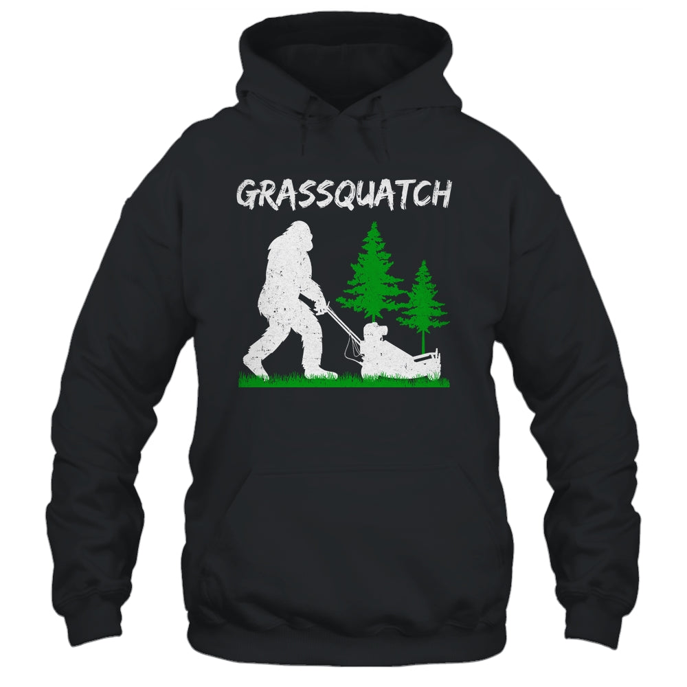 Funny Bigfoot Lawn Mowing Grassquatch Lawn Mower Men Women Shirt & Tank Top | siriusteestore