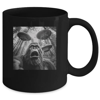Funny Bigfoot Sasquatch Alien UFO Men Women Graphic Selfie Mug | siriusteestore
