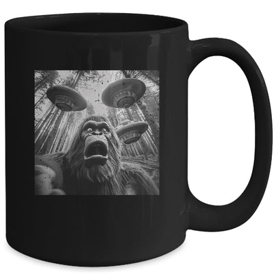Funny Bigfoot Sasquatch Alien UFO Men Women Graphic Selfie Mug | siriusteestore