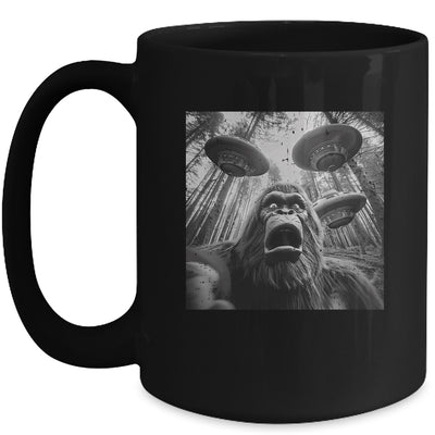 Funny Bigfoot Sasquatch Alien UFO Men Women Graphic Selfie Mug | siriusteestore