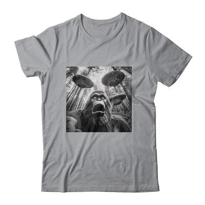 Funny Bigfoot Sasquatch Alien UFO Men Women Graphic Selfie Shirt & Tank Top | siriusteestore