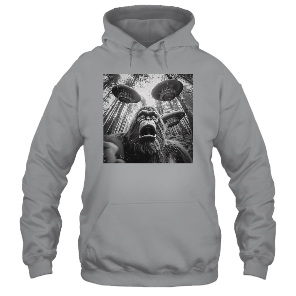 Funny Bigfoot Sasquatch Alien UFO Men Women Graphic Selfie Shirt & Tank Top | siriusteestore