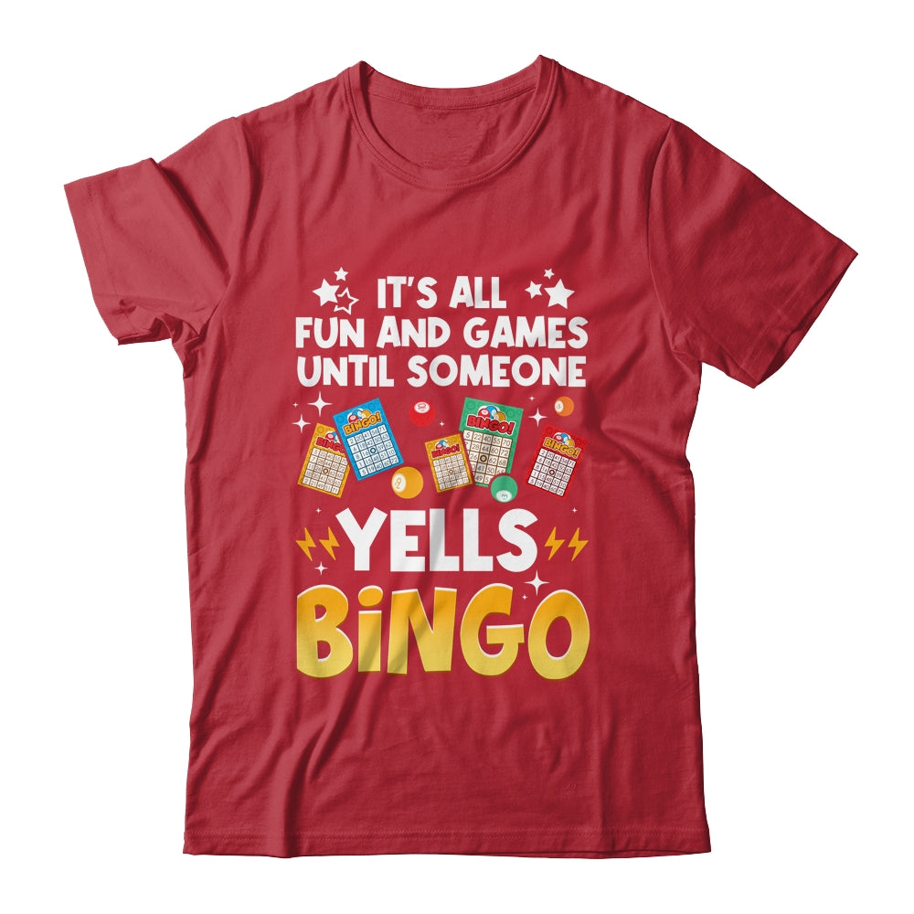 Funny Bingo For Men Women Lucky Bingo Make Me Yell Bingo Shirt & Tank Top | siriusteestore