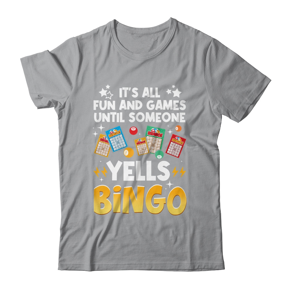 Funny Bingo For Men Women Lucky Bingo Make Me Yell Bingo Shirt & Tank Top | siriusteestore
