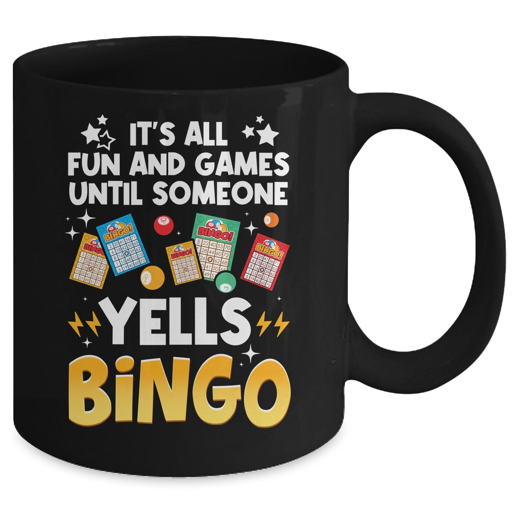 Funny Bingo For Men Women Lucky Bingo Make Me Yell Bingo Mug | siriusteestore