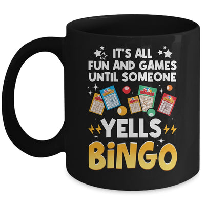 Funny Bingo For Men Women Lucky Bingo Make Me Yell Bingo Mug | siriusteestore