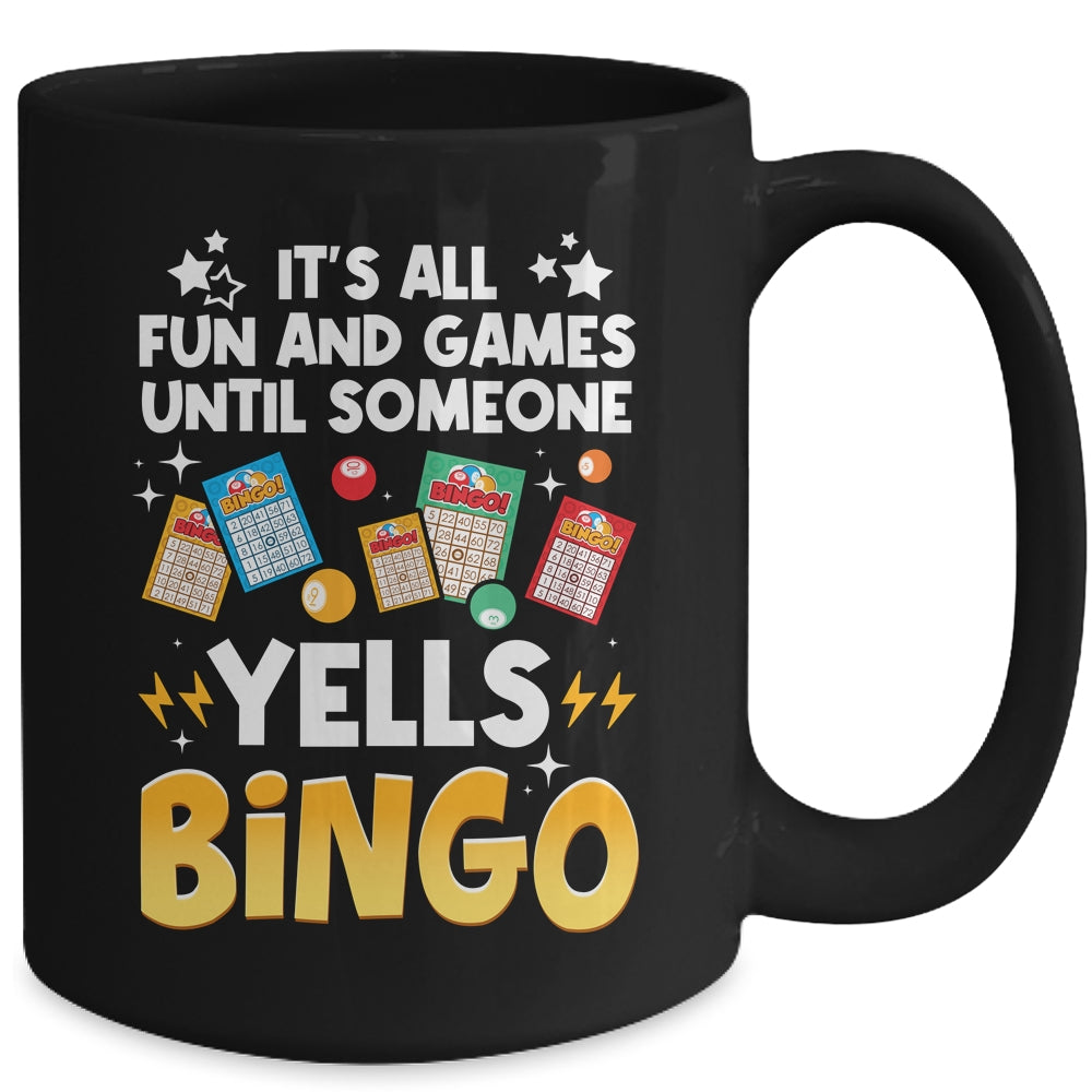 Funny Bingo For Men Women Lucky Bingo Make Me Yell Bingo Mug | siriusteestore