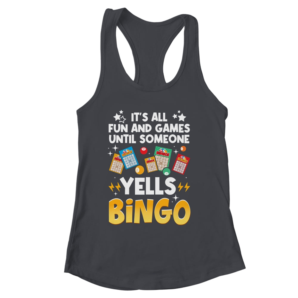 Funny Bingo For Men Women Lucky Bingo Make Me Yell Bingo Shirt & Tank Top | siriusteestore