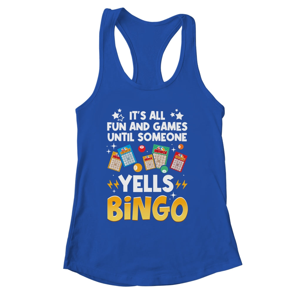 Funny Bingo For Men Women Lucky Bingo Make Me Yell Bingo Shirt & Tank Top | siriusteestore