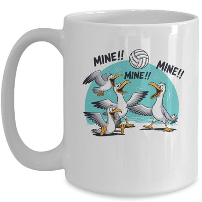 Funny Bird Playing Volleyball Sport Ball Player Women Men Mug | siriusteestore