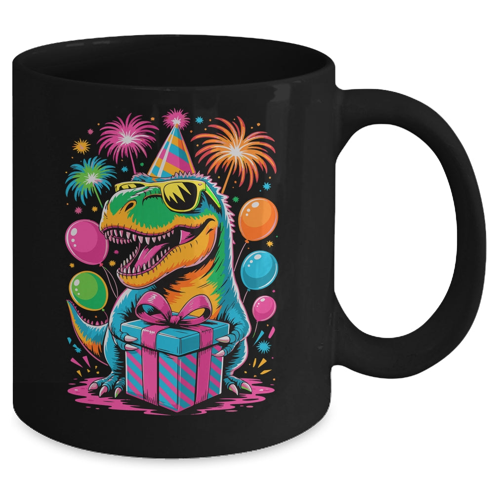 Funny Birthday Dinosaur Party T-Rex Retro Dinosaur Boy Girl Mug | siriusteestore