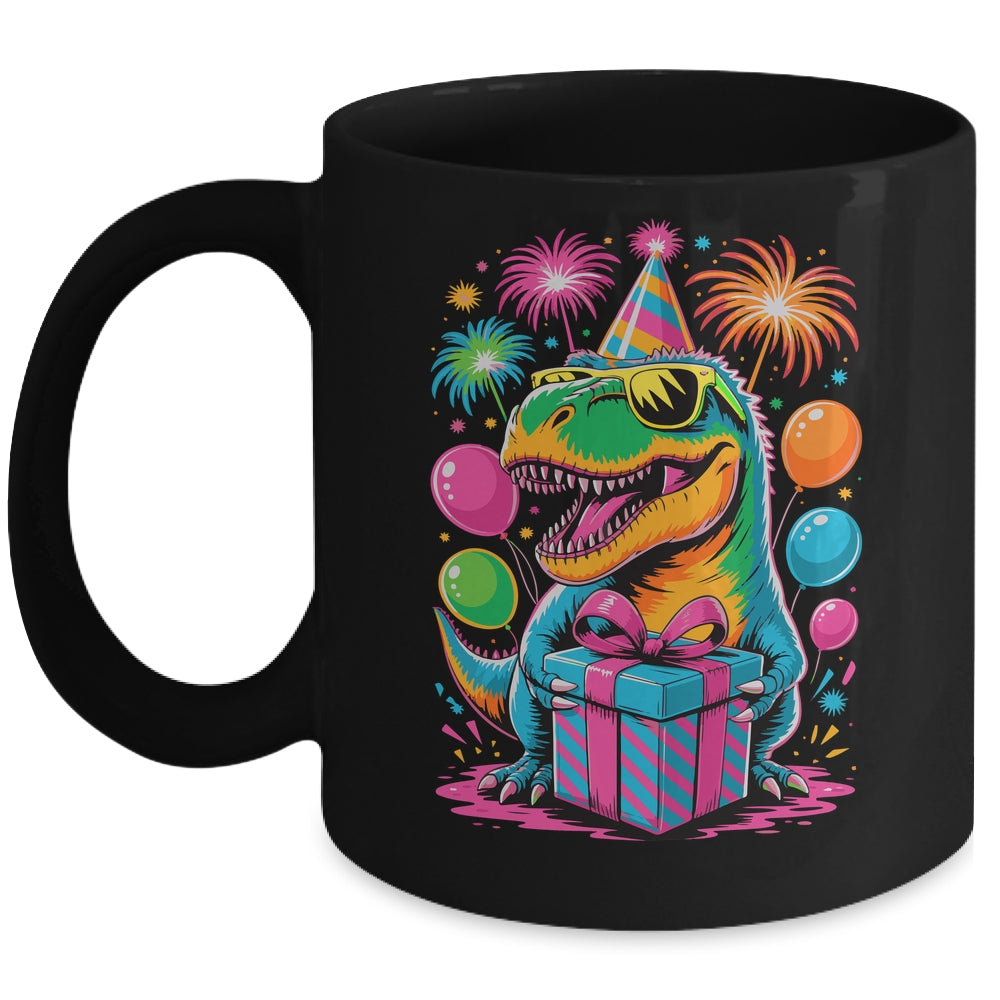Funny Birthday Dinosaur Party T-Rex Retro Dinosaur Boy Girl Mug | siriusteestore