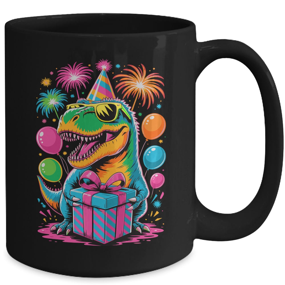 Funny Birthday Dinosaur Party T-Rex Retro Dinosaur Boy Girl Mug | siriusteestore