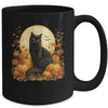 Funny Black Cat Pumpkins Fall Autumn Halloween Cat Costume Mug | siriusteestore