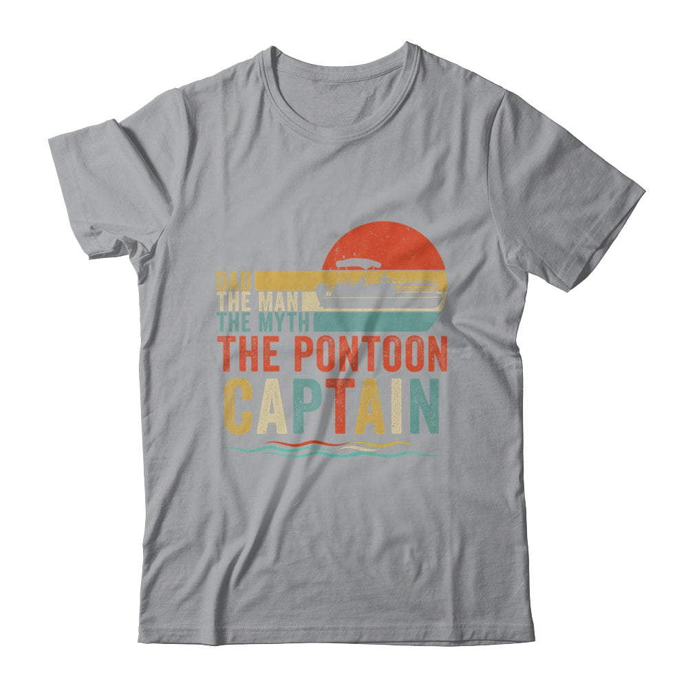 Funny Boat Boating Dad Man Myth Pontoon Captain Men Retro Shirt & Hoodie | siriusteestore
