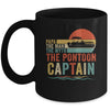 Funny Boat Boating Papa Man Myth Pontoon Captain Men Retro Mug | siriusteestore