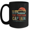 Funny Boat Boating Papa Man Myth Pontoon Captain Men Retro Mug | siriusteestore