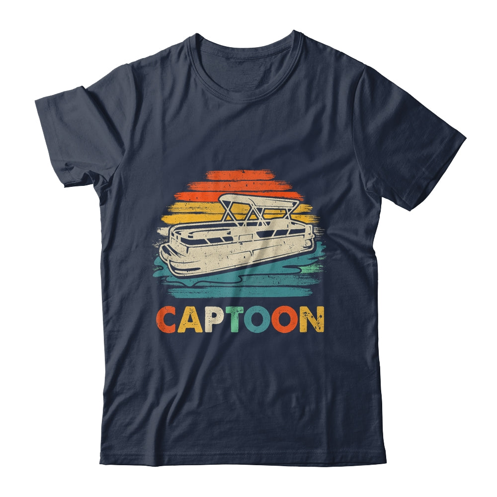 Funny Boating Captoon Pontoon Boat For Men Tritoon Captain Shirt & Tank Top | siriusteestore