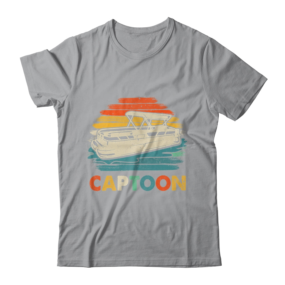 Funny Boating Captoon Pontoon Boat For Men Tritoon Captain Shirt & Tank Top | siriusteestore