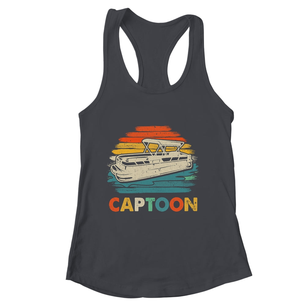Funny Boating Captoon Pontoon Boat For Men Tritoon Captain Shirt & Tank Top | siriusteestore