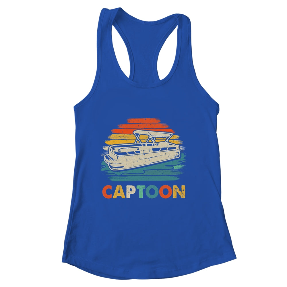 Funny Boating Captoon Pontoon Boat For Men Tritoon Captain Shirt & Tank Top | siriusteestore