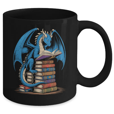 Funny Book Lover Bookworm Reading Books Dragon Reading Book Mug | siriusteestore