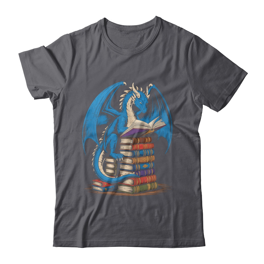 Funny Book Lover Bookworm Reading Books Dragon Reading Book Shirt & Hoodie | siriusteestore