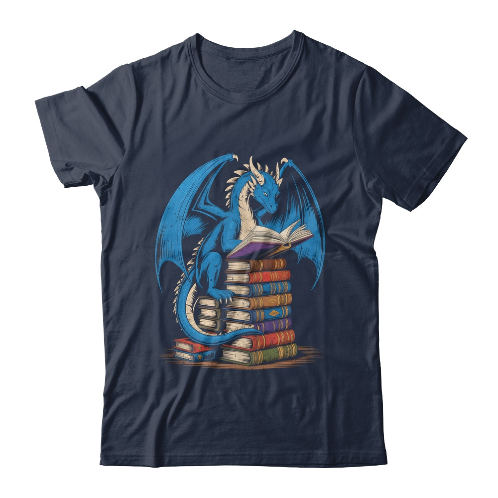 Funny Book Lover Bookworm Reading Books Dragon Reading Book Shirt & Hoodie | siriusteestore