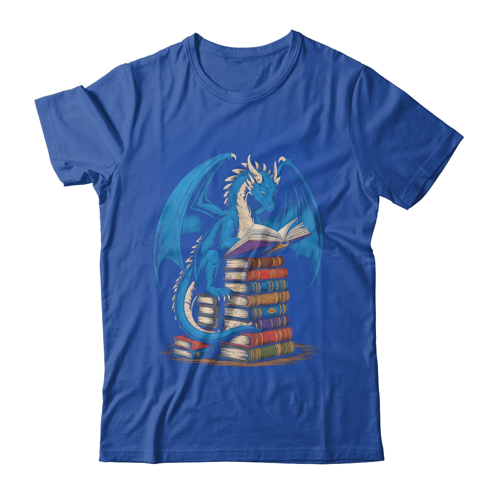 Funny Book Lover Bookworm Reading Books Dragon Reading Book Shirt & Hoodie | siriusteestore