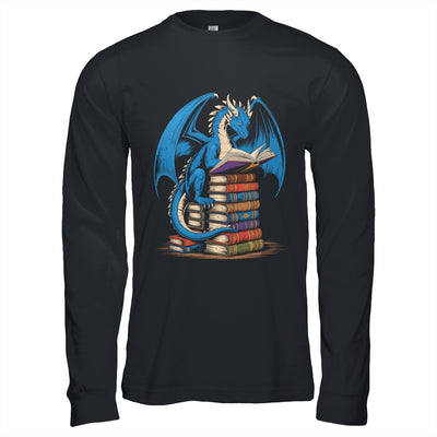 Funny Book Lover Bookworm Reading Books Dragon Reading Book Shirt & Hoodie | siriusteestore