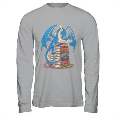 Funny Book Lover Bookworm Reading Books Dragon Reading Book Shirt & Hoodie | siriusteestore