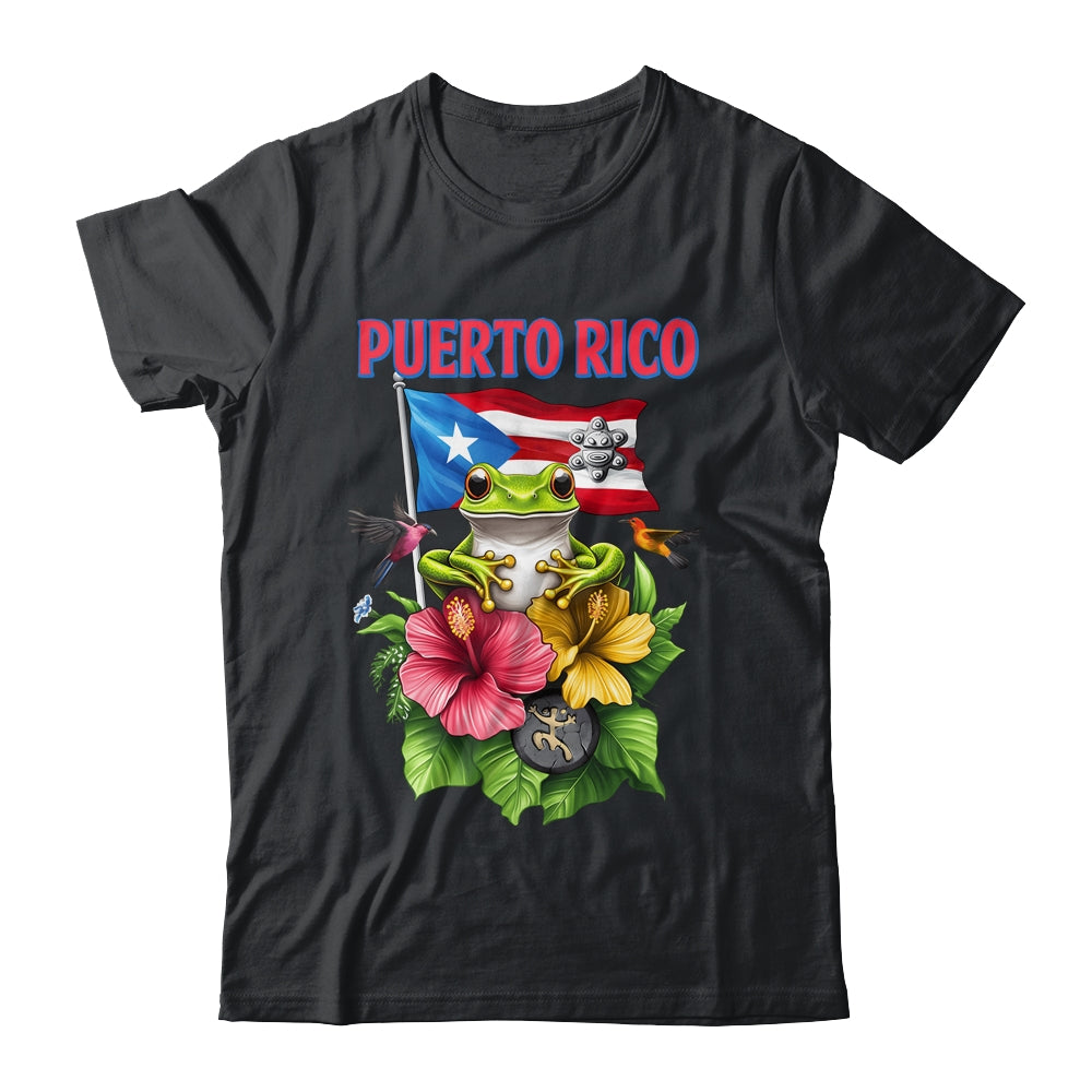 Funny Boricua Coqui Frog Puerto Rico Puerto Rican Flag Shirt Tank Top Siriustee