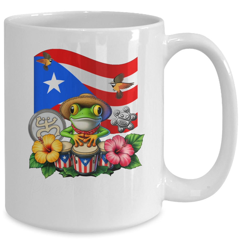 Funny Boricua Coqui Frog Taino Puerto Rico Puerto Rican Flag Mug | siriusteestore