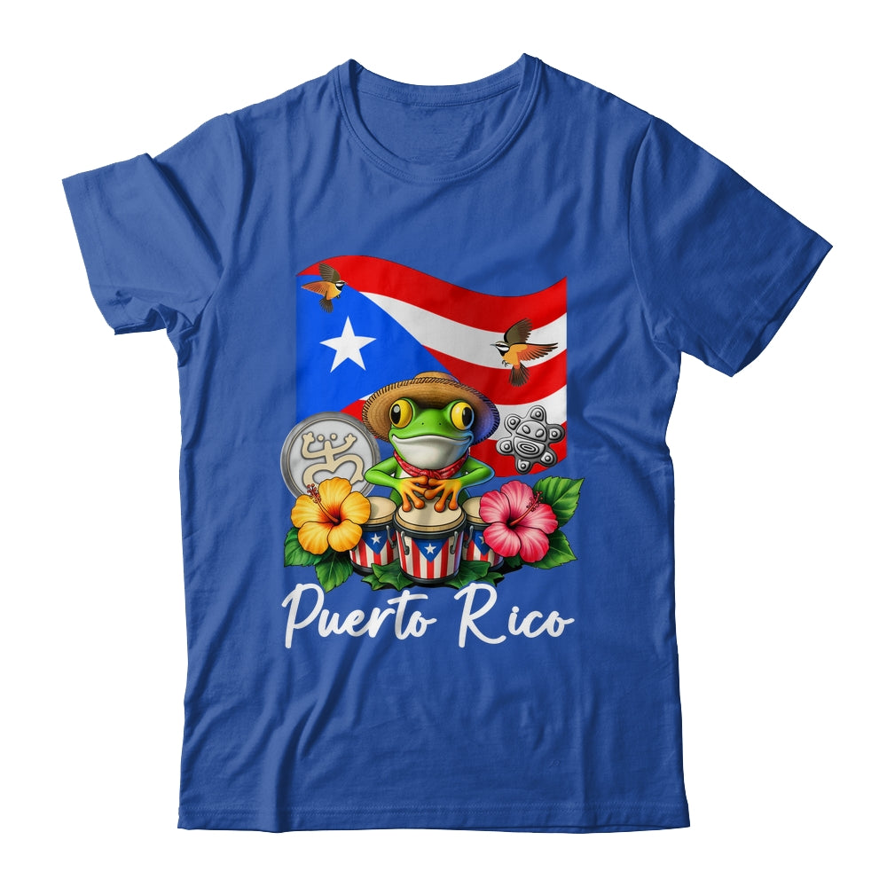 Funny Boricua Coqui Frog Taino Puerto Rico Puerto Rican Flag Shirt & Tank Top | siriusteestore