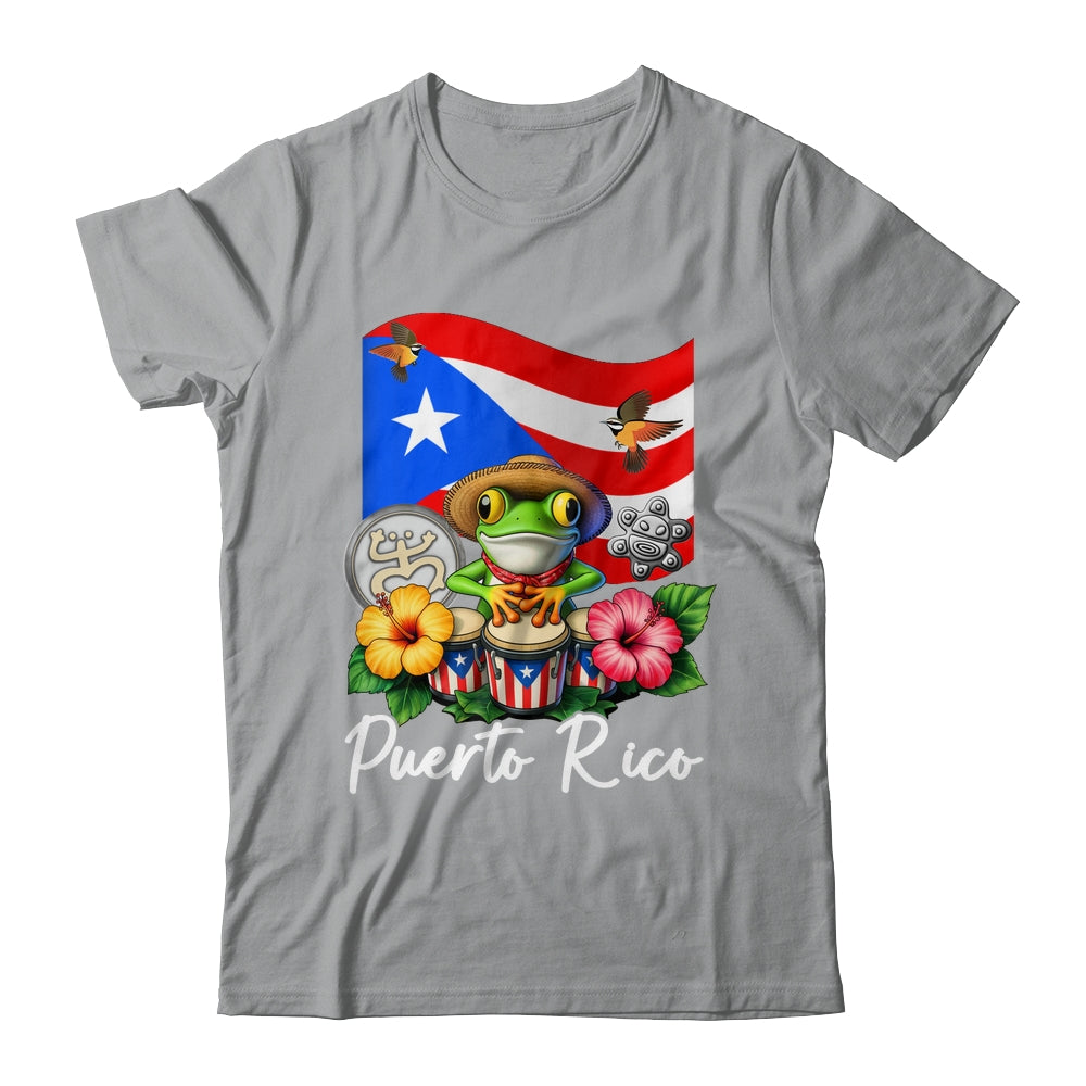 Funny Boricua Coqui Frog Taino Puerto Rico Puerto Rican Flag Shirt & Tank Top | siriusteestore