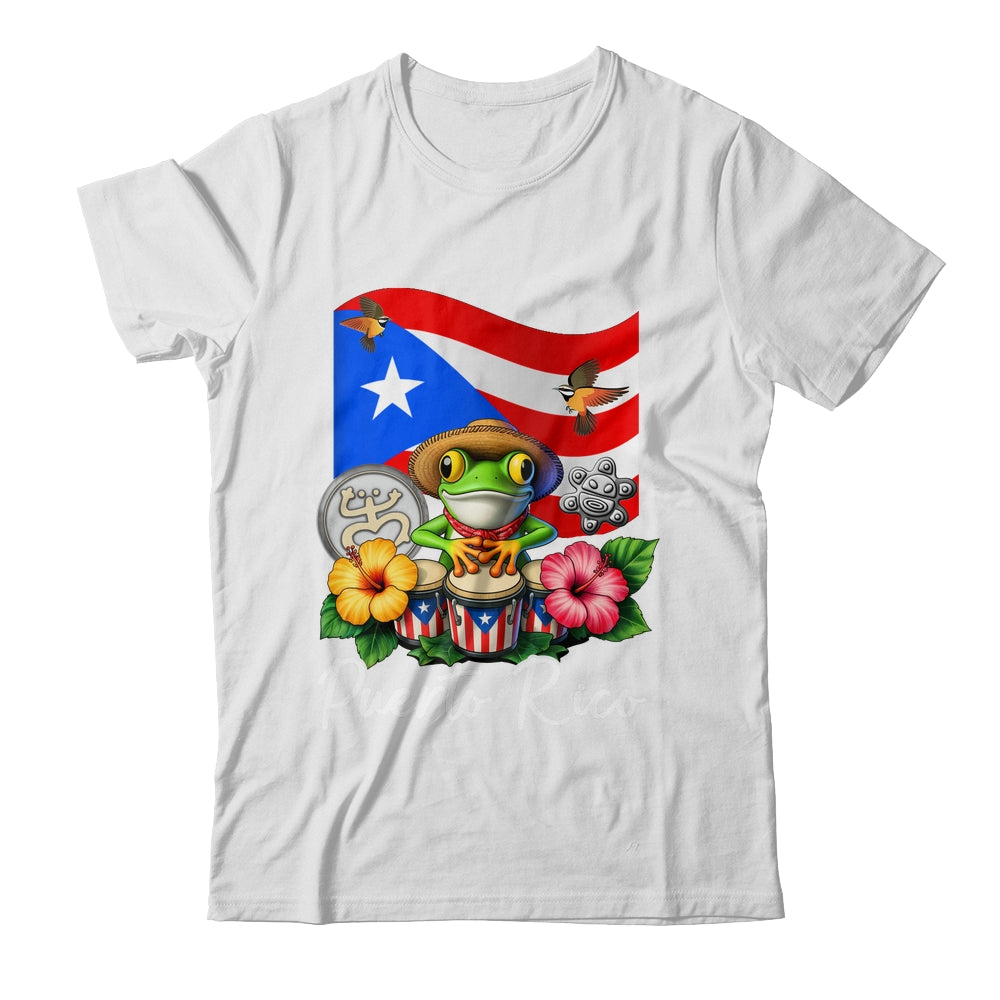 Funny Boricua Coqui Frog Taino Puerto Rico Puerto Rican Flag Shirt & Tank Top | siriusteestore