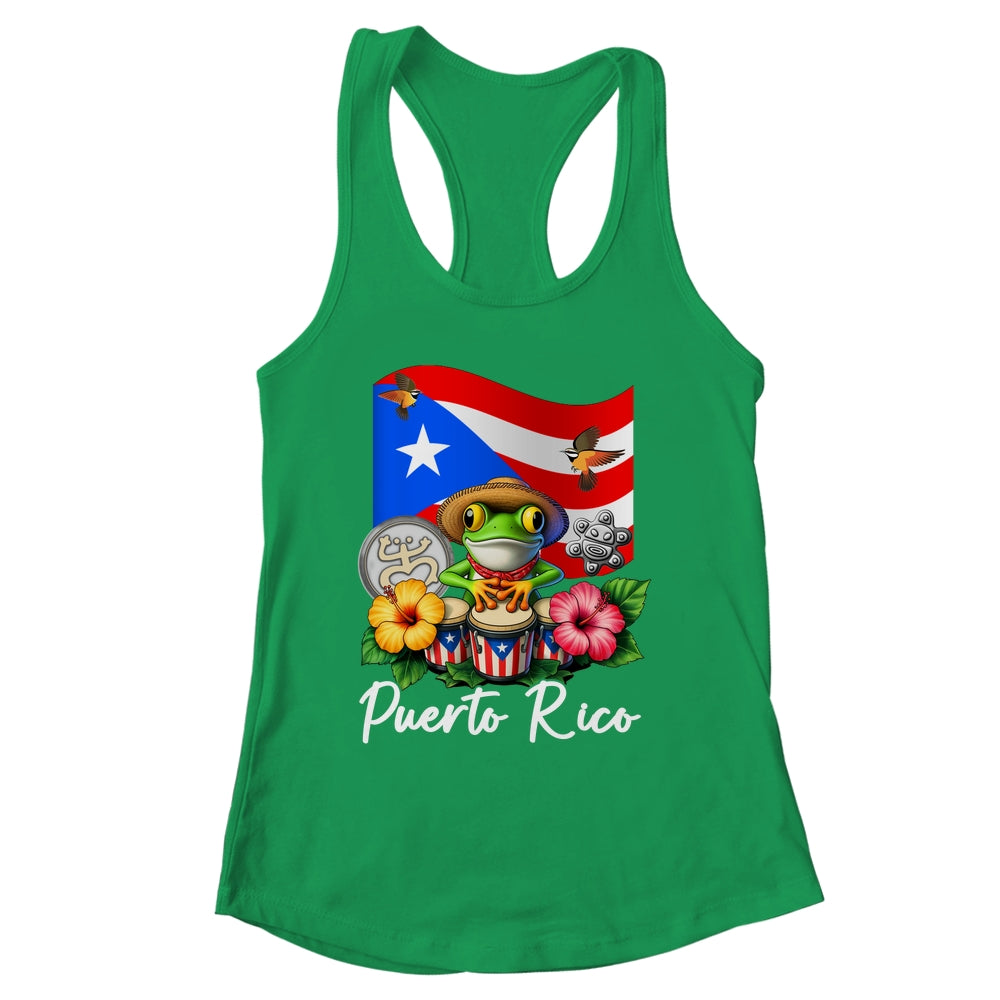 Funny Boricua Coqui Frog Taino Puerto Rico Puerto Rican Flag Shirt & Tank Top | siriusteestore