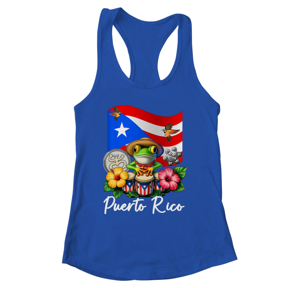 Funny Boricua Coqui Frog Taino Puerto Rico Puerto Rican Flag Shirt & Tank Top | siriusteestore