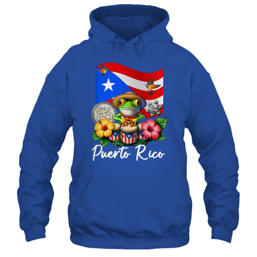 Funny Boricua Coqui Frog Taino Puerto Rico Puerto Rican Flag Shirt & Tank Top | siriusteestore