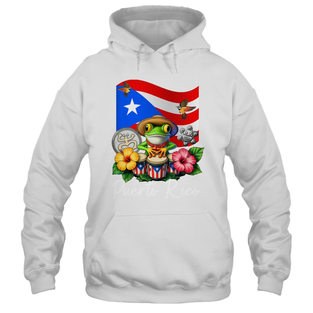 Funny Boricua Coqui Frog Taino Puerto Rico Puerto Rican Flag Shirt & Tank Top | siriusteestore