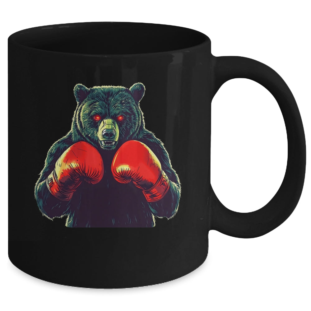 Funny Boxing Bear Boxer Boxing Gloves Sport For Men Mug | siriusteestore
