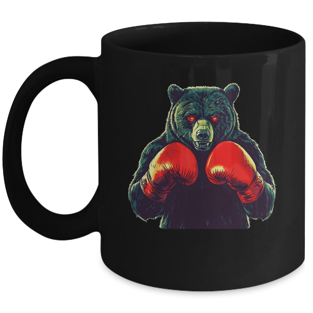 Funny Boxing Bear Boxer Boxing Gloves Sport For Men Mug | siriusteestore