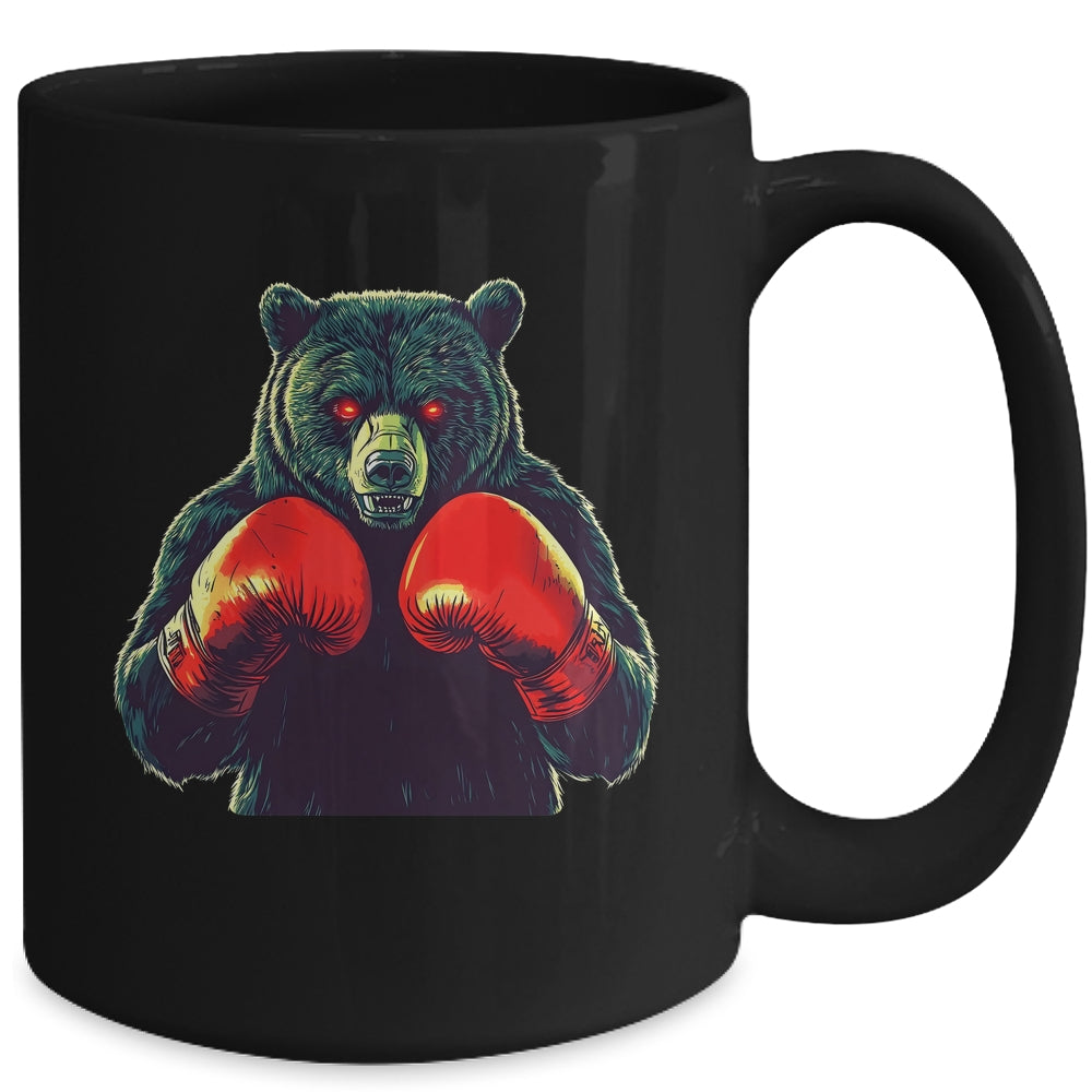 Funny Boxing Bear Boxer Boxing Gloves Sport For Men Mug | siriusteestore