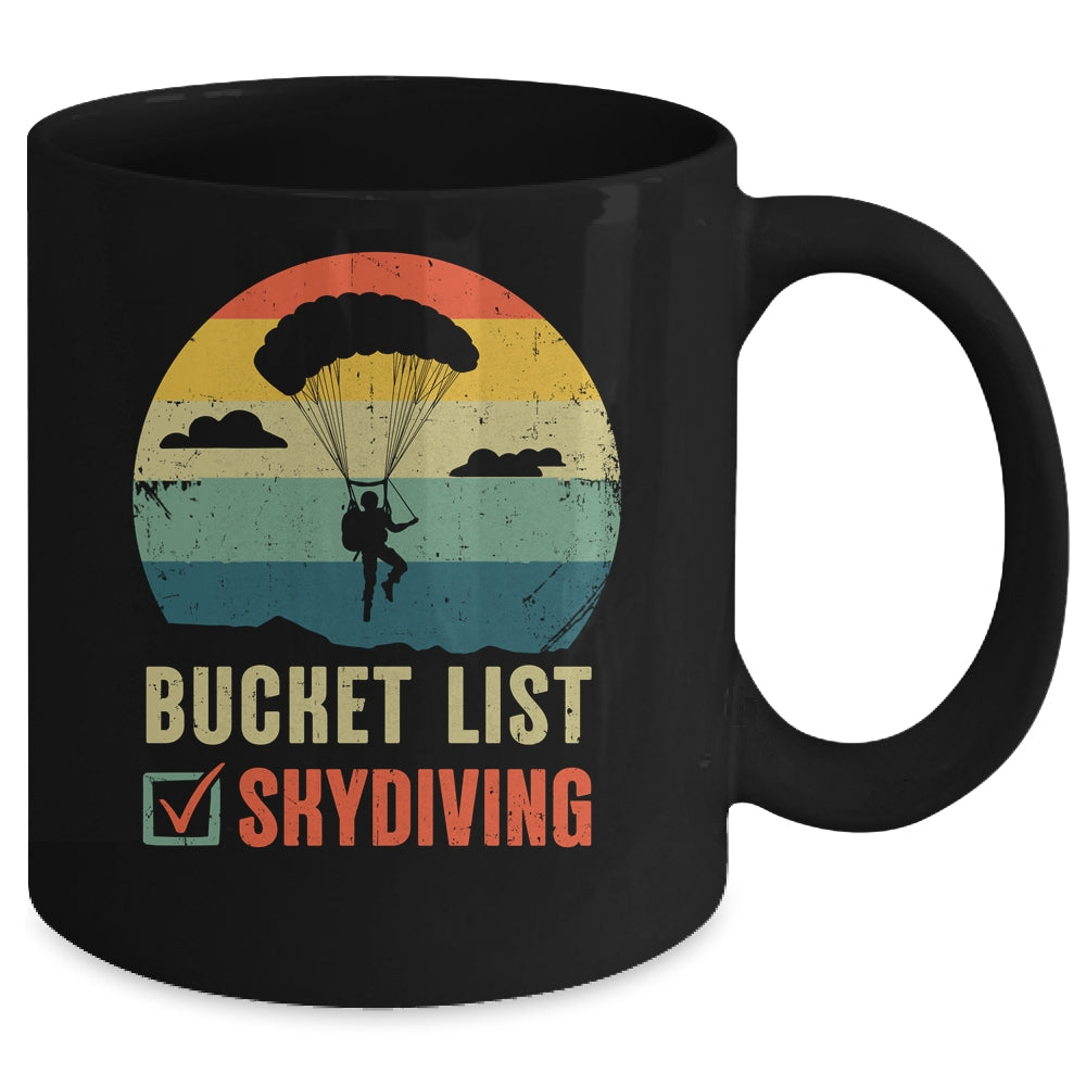 Funny Bucket List Skydiving Art For Men Women Skydiver Mug | siriusteestore