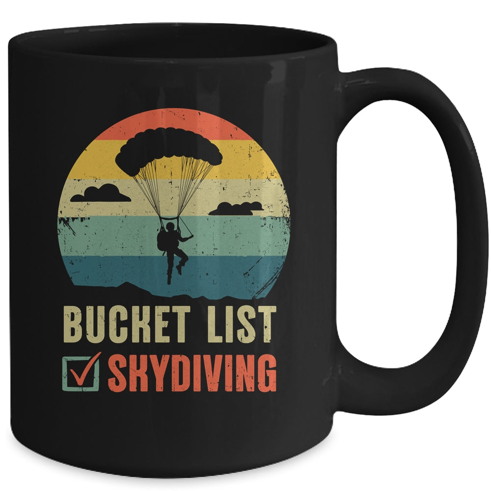 Funny Bucket List Skydiving Art For Men Women Skydiver Mug | siriusteestore