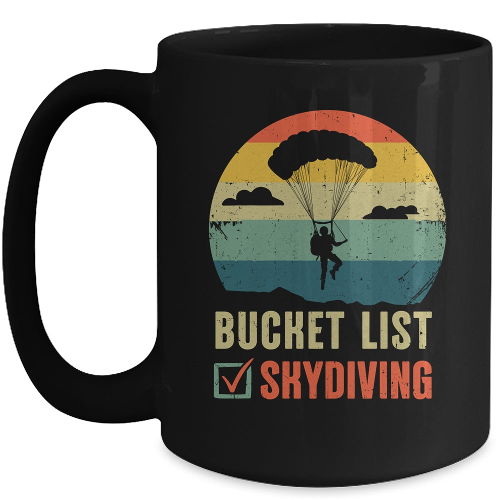 Funny Bucket List Skydiving Art For Men Women Skydiver Mug | siriusteestore