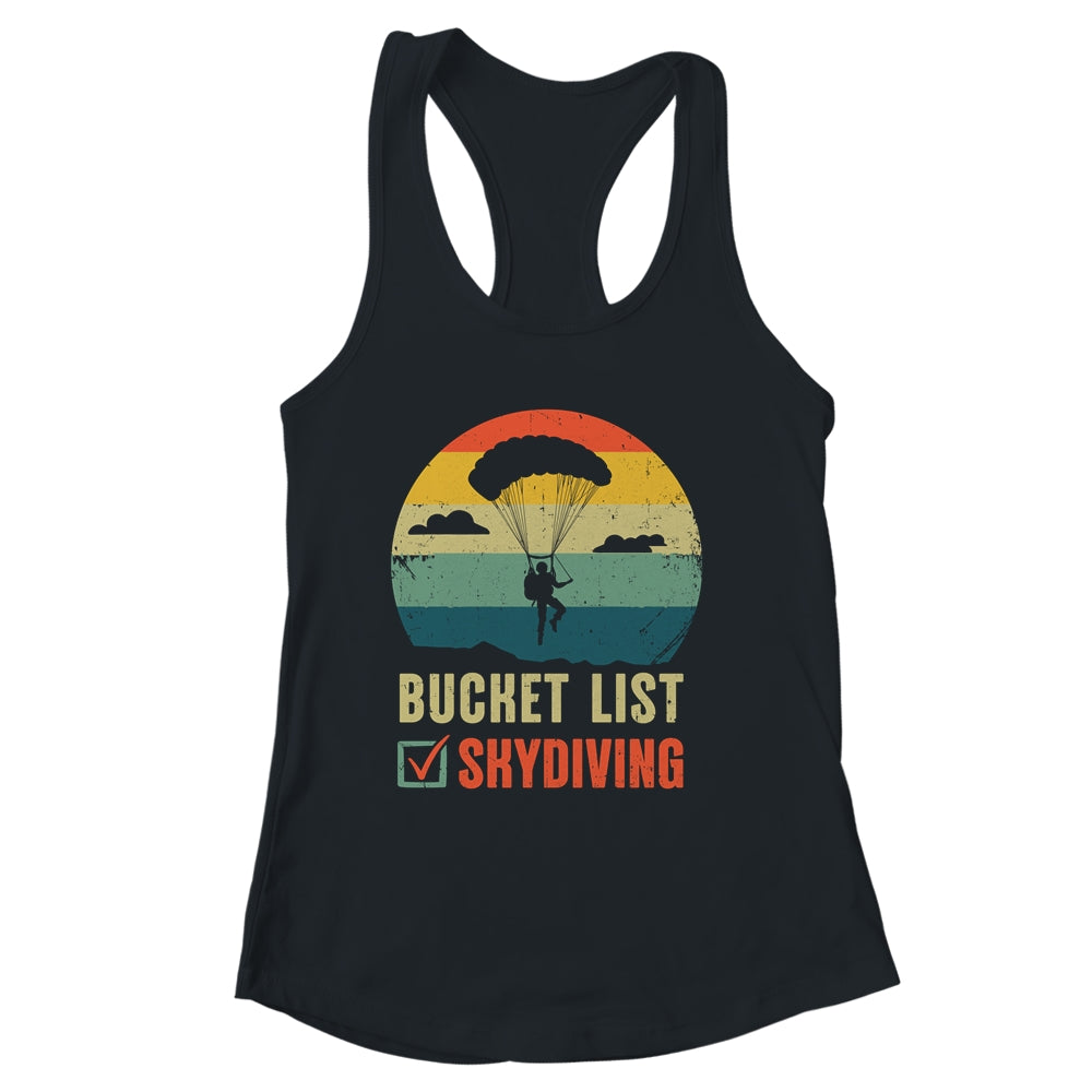 Funny Bucket List Skydiving Art For Men Women Skydiver Shirt & Tank Top | siriusteestore