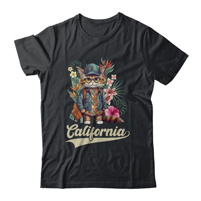 Funny California Stylish Cat In Beach Clothes Shirt & Tank Top | siriusteestore